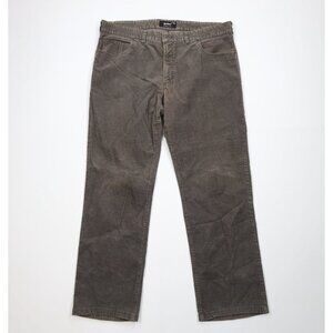 Gardeur Mens 40x32 Faded Wide Leg Bootcut Corduroy Chino Pants Trousers Gray
